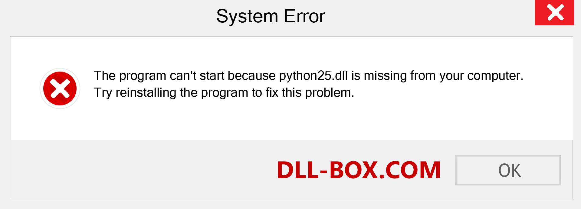  python25.dll file is missing?. Download for Windows 7, 8, 10 - Fix  python25 dll Missing Error on Windows, photos, images